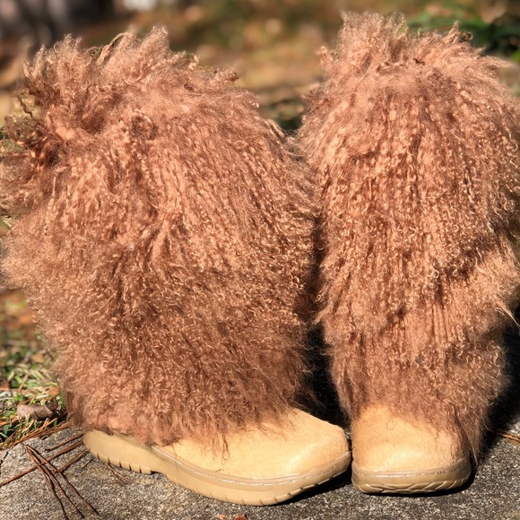 lamb fur boots
